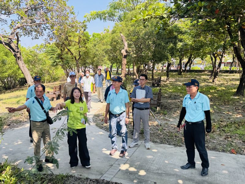 感謝蔡麗青議員偕同相關單位人員，至本廟廟前公園現場進行會勘。